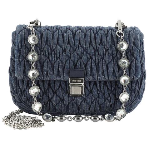 Miu crystal matelassé shoulder bag 